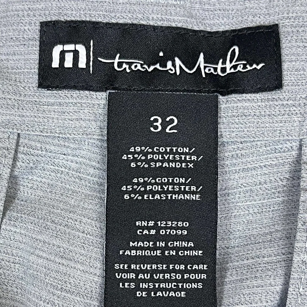 Travis Mathew Shorts Adult 32 Gray Pineapple Print Golf Golfing Lightweight Mens